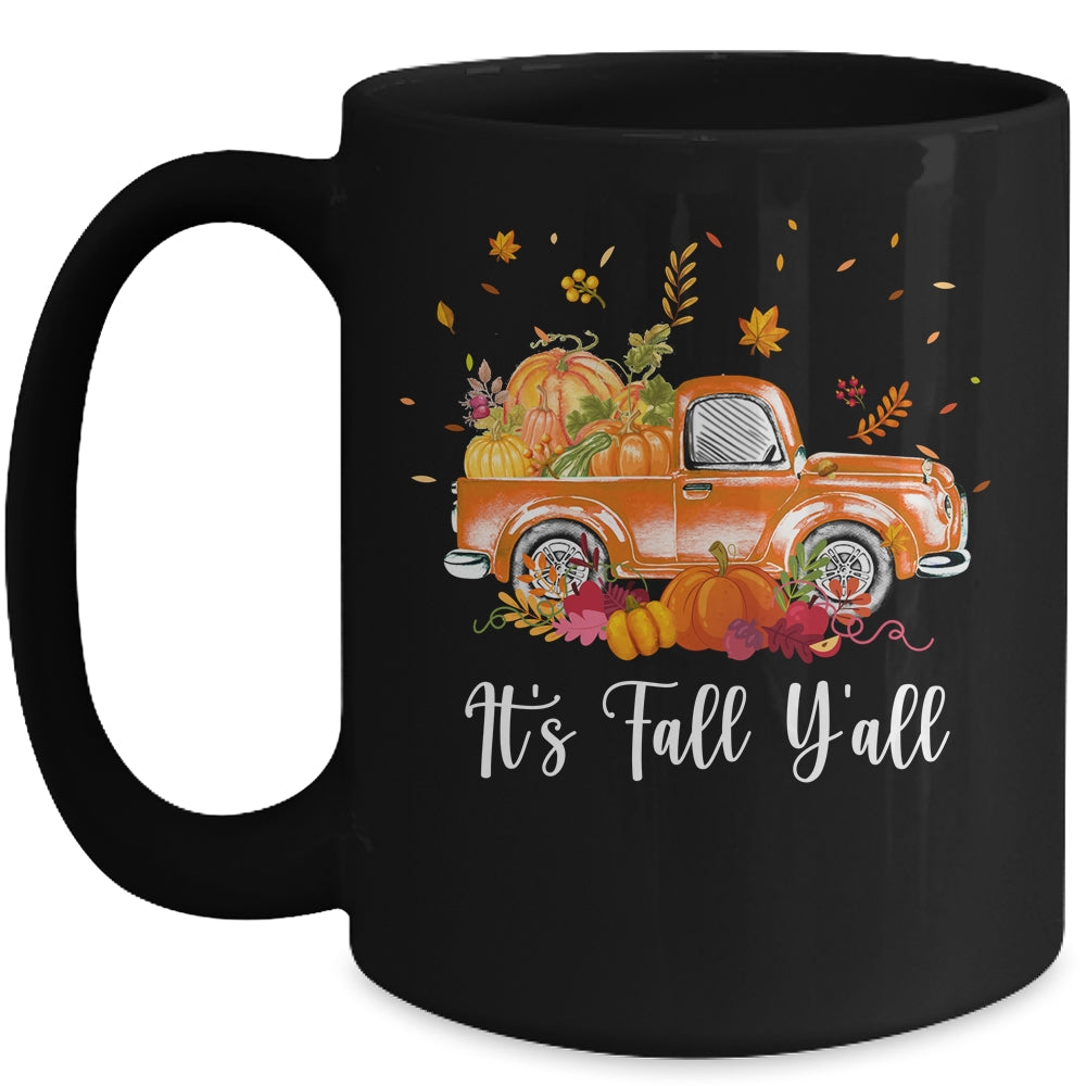 It's Fall Y'all Pumpkin Truck Autumn Tree Hello Fall Women Mug | teecentury
