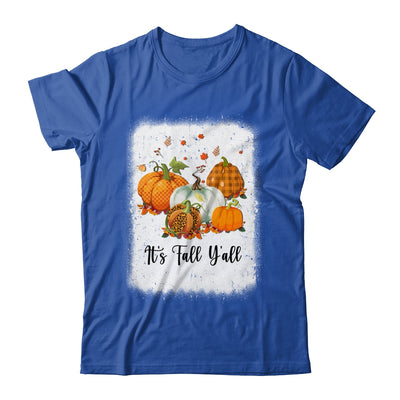 It's Fall Y'all Women Halloween Bleached Leopard Pumpkin Shirt & Hoodie | teecentury