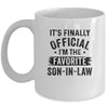 It's Finally Official I'm The Favorite Son In Law Funny Gift Mug Coffee Mug | Teecentury.com