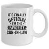 It's Finally Official I'm The Favorite Son In Law Funny Gift Mug Coffee Mug | Teecentury.com