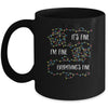 It's Fine I'm Fine Everything Is Fine Christmas Lights Mug Coffee Mug | Teecentury.com