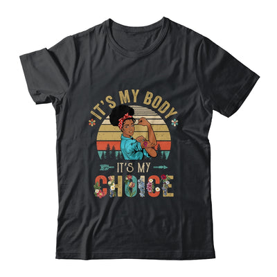 It's My Body Choice Feminist Black Womens Floral Feminist Shirt & Tank Top | teecentury