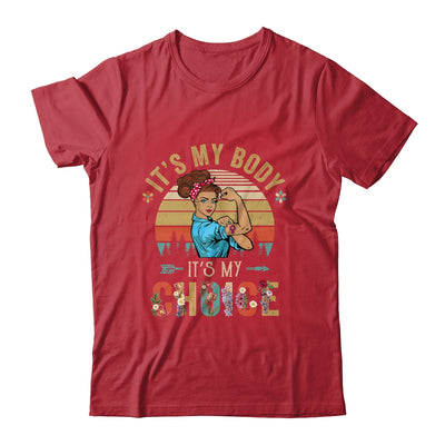 It's My Body Choice Feminist Womens Floral Feminist Retro Shirt & Tank Top | teecentury