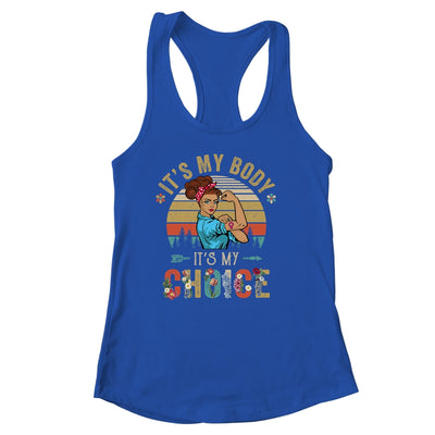 It's My Body Choice Feminist Womens Floral Feminist Retro Shirt & Tank Top | teecentury