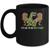 It's Ok To Be Different Dinosaur Autism Awareness Gifts Mug Coffee Mug | Teecentury.com