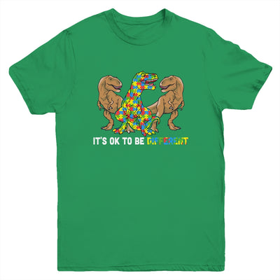 It's Ok To Be Different Dinosaur Autism Awareness Gifts Youth Youth Shirt | Teecentury.com