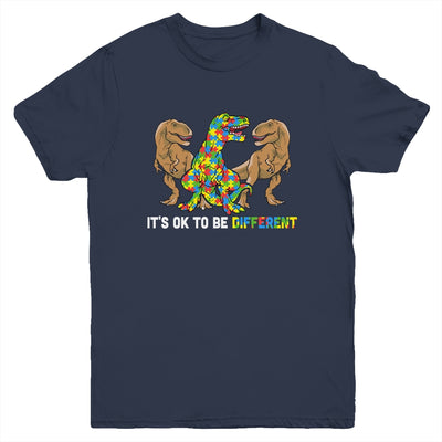 It's Ok To Be Different Dinosaur Autism Awareness Gifts Youth Youth Shirt | Teecentury.com