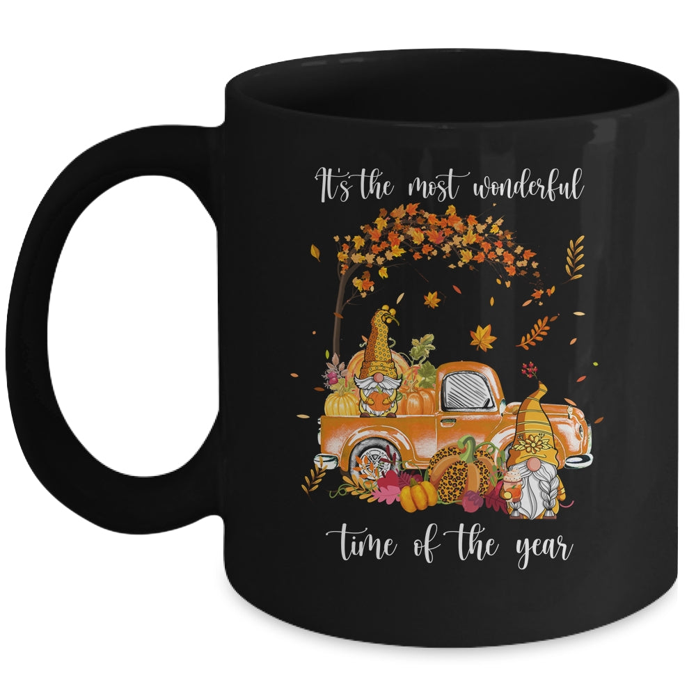 It's The Most Wonderful Time Of The Year Gnomes Autumn Fall Mug | teecentury