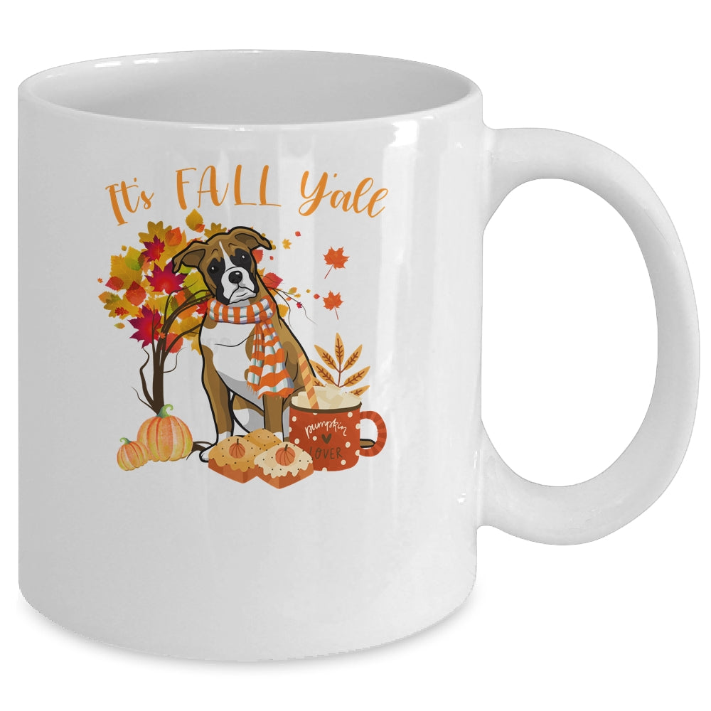 Its Fall Yall Boxer Dog Halloween Autumn Mug Coffee Mug | Teecentury.com