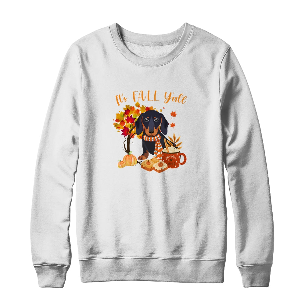 Its Fall Yall Dachshund Dog Halloween Autumn T-Shirt & Sweatshirt | Teecentury.com