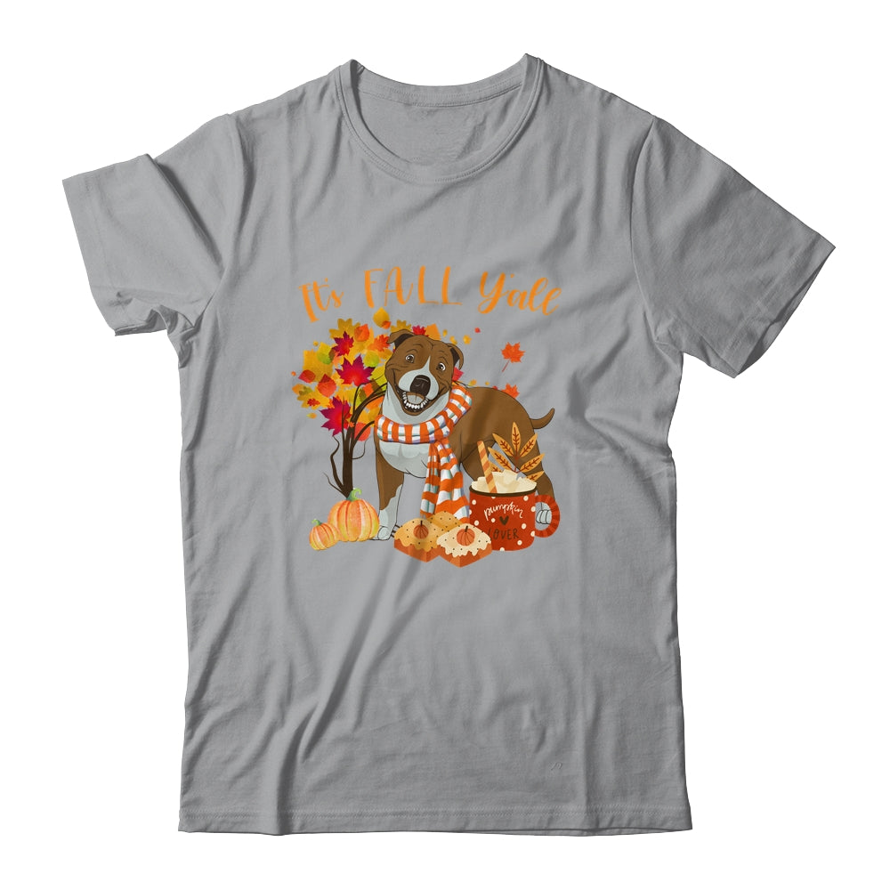 Its Fall Yall Pitbull Dog Halloween Autumn T-Shirt & Sweatshirt | Teecentury.com
