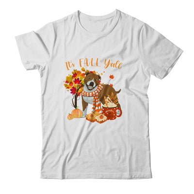Its Fall Yall Pitbull Dog Halloween Autumn T-Shirt & Sweatshirt | Teecentury.com