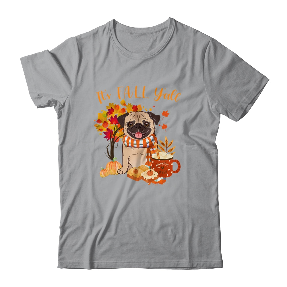 Its Fall Yall Pug Dog Halloween Autumn T-Shirt & Sweatshirt | Teecentury.com