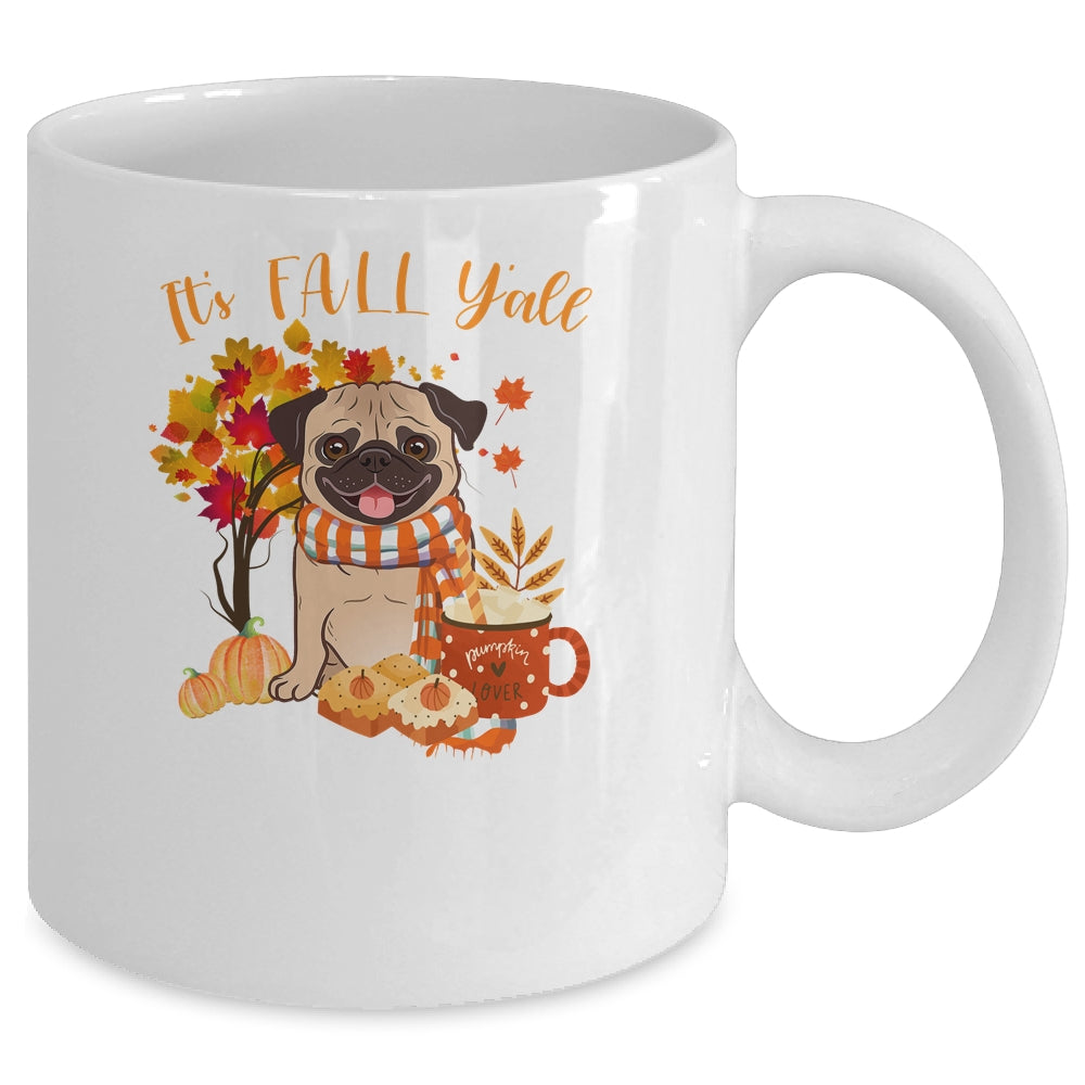 Its Fall Yall Pug Dog Halloween Autumn Mug Coffee Mug | Teecentury.com