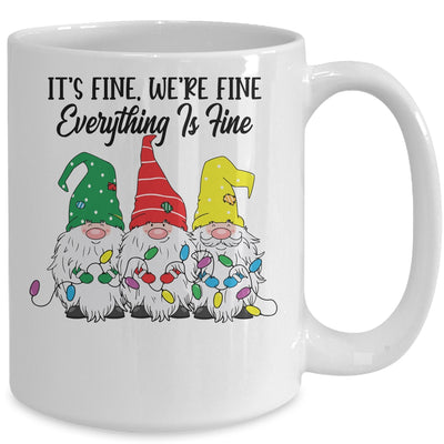 Its Fine Were Fine Everything is Fine Gnome Christmas Lights Mug Coffee Mug | Teecentury.com