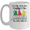 Its Fine Were Fine Everything is Fine Gnome Christmas Lights Mug Coffee Mug | Teecentury.com