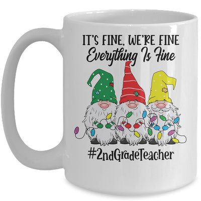 Its Fine Were Fine Everything is Fine Second Grade Teacher Mug Coffee Mug | Teecentury.com
