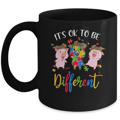 Its Ok To Be Different Pigs Autism Awareness Month Mug Coffee Mug | Teecentury.com