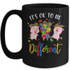 Its Ok To Be Different Pigs Autism Awareness Month Mug Coffee Mug | Teecentury.com