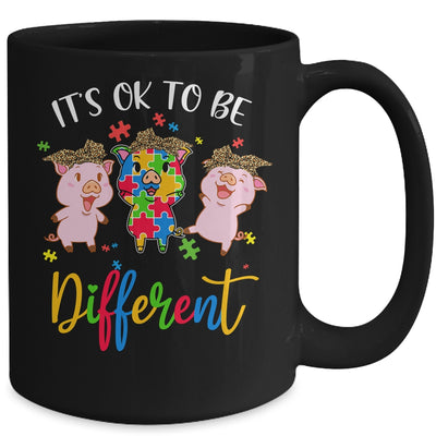 Its Ok To Be Different Pigs Autism Awareness Month Mug Coffee Mug | Teecentury.com