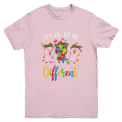 Its Ok To Be Different Pigs Autism Awareness Month Youth Youth Shirt | Teecentury.com