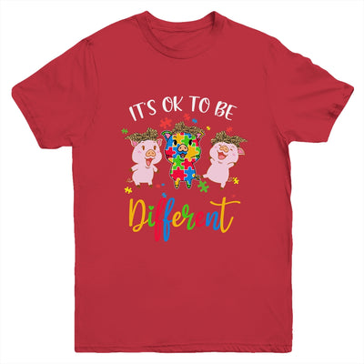 Its Ok To Be Different Pigs Autism Awareness Month Youth Youth Shirt | Teecentury.com
