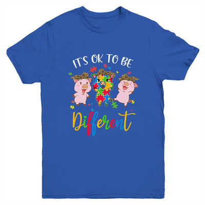 Its Ok To Be Different Pigs Autism Awareness Month Youth Youth Shirt | Teecentury.com