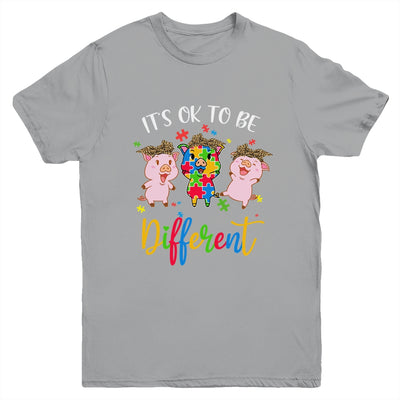 Its Ok To Be Different Pigs Autism Awareness Month Youth Youth Shirt | Teecentury.com