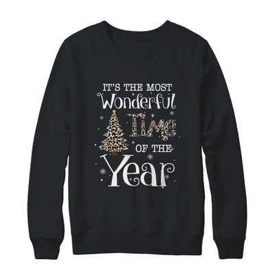 Its The Most Wonderful Time The Year Leopard Plaid Christmas Tree T-Shirt & Sweatshirt | Teecentury.com