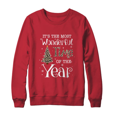 Its The Most Wonderful Time The Year Leopard Plaid Christmas Tree T-Shirt & Sweatshirt | Teecentury.com