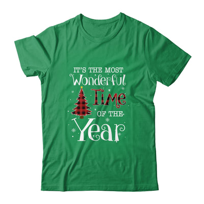 Its The Most Wonderful Time The Year Red Plaid Christmas Tree T-Shirt & Sweatshirt | Teecentury.com