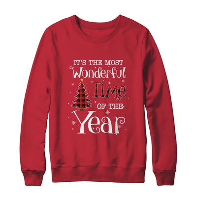 Its The Most Wonderful Time The Year Red Plaid Christmas Tree T-Shirt & Sweatshirt | Teecentury.com