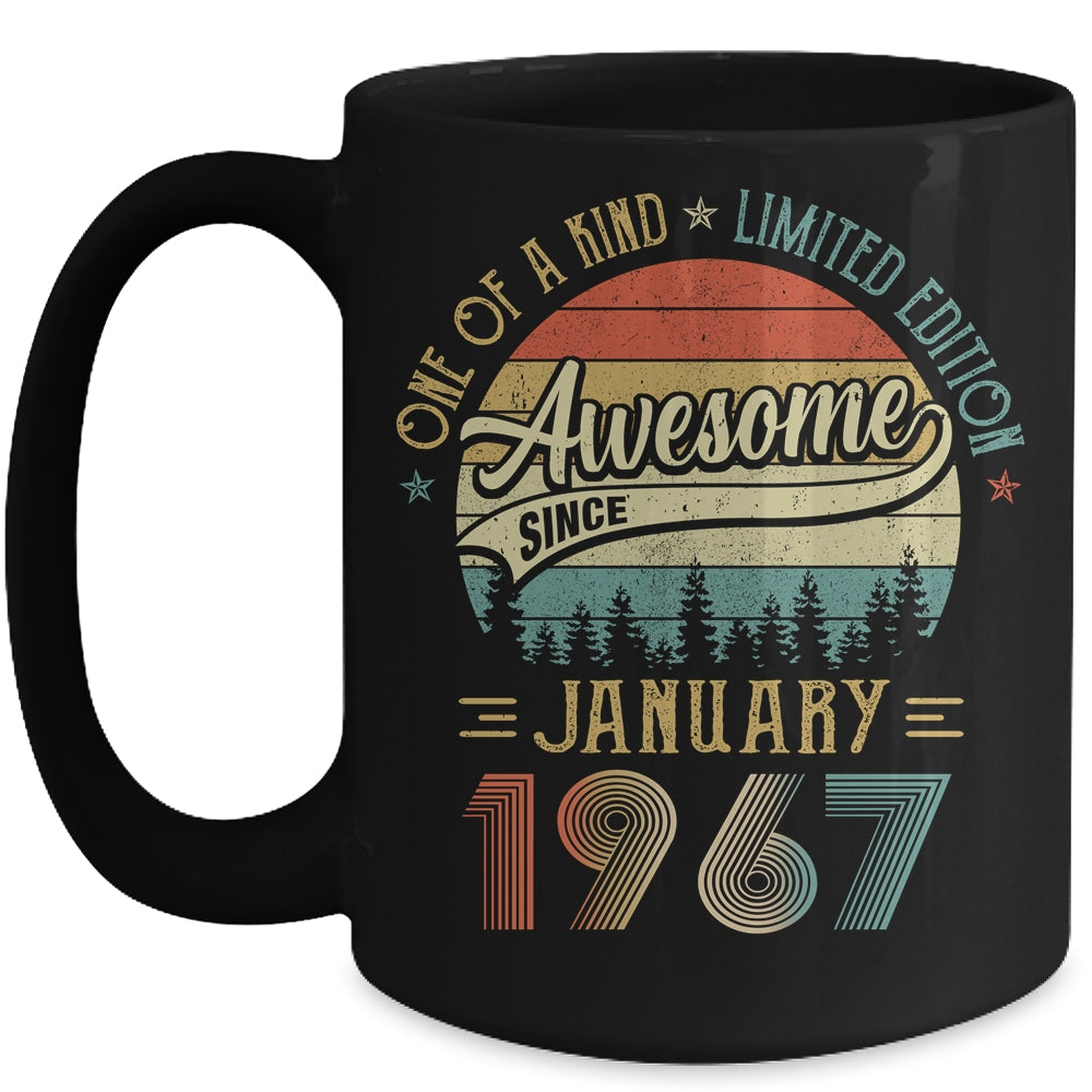 January 1967 Vintage 55 Years Old Retro 55th Birthday Mug Coffee Mug | Teecentury.com