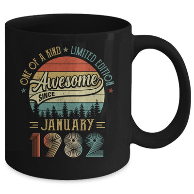January 1982 Vintage 40 Years Old Retro 40th Birthday Mug Coffee Mug | Teecentury.com
