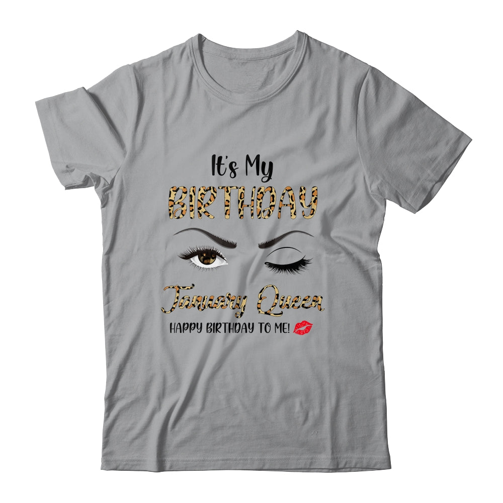 January Birthday Leopard It's My Birthday January Queen T-Shirt & Tank Top | Teecentury.com