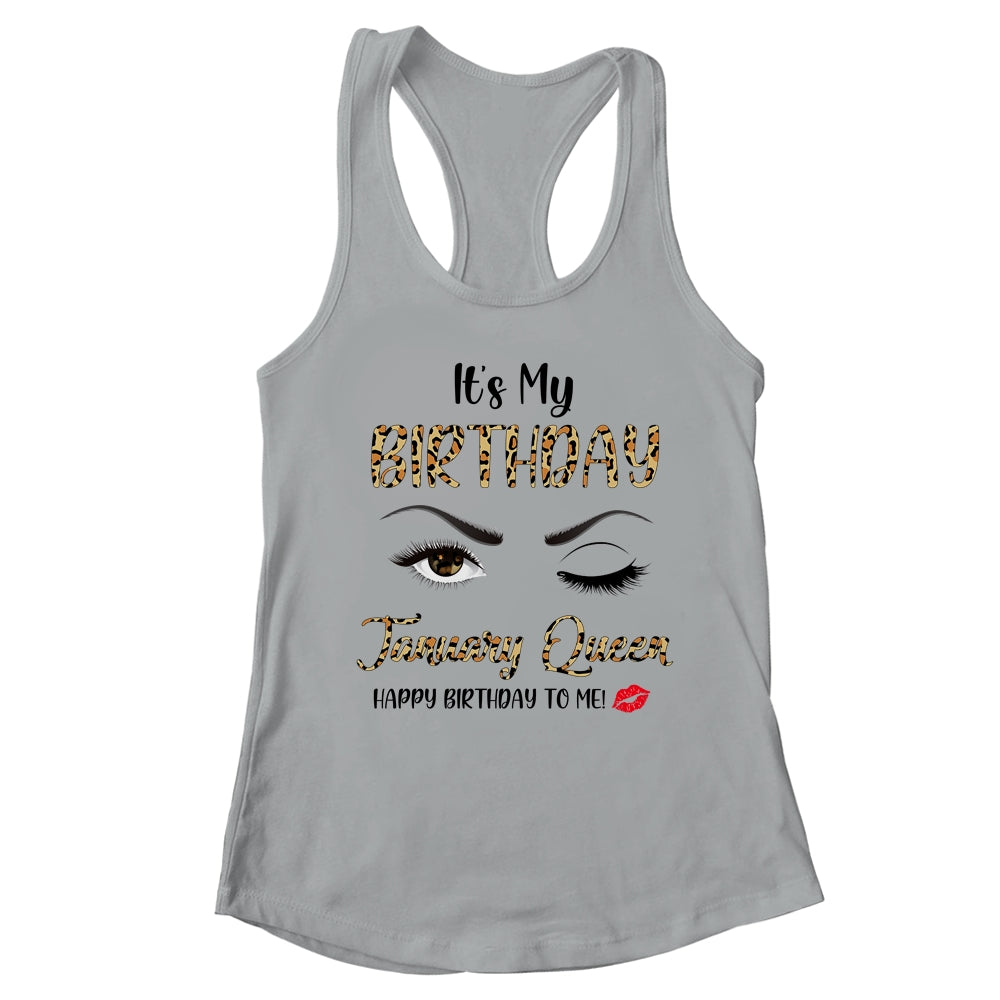 January Birthday Leopard It's My Birthday January Queen T-Shirt & Tank Top | Teecentury.com