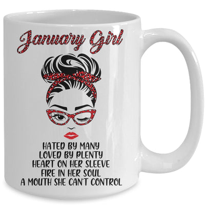 January Girl Hated By Many Loved By Plenty Leopard Women Mug Coffee Mug | Teecentury.com