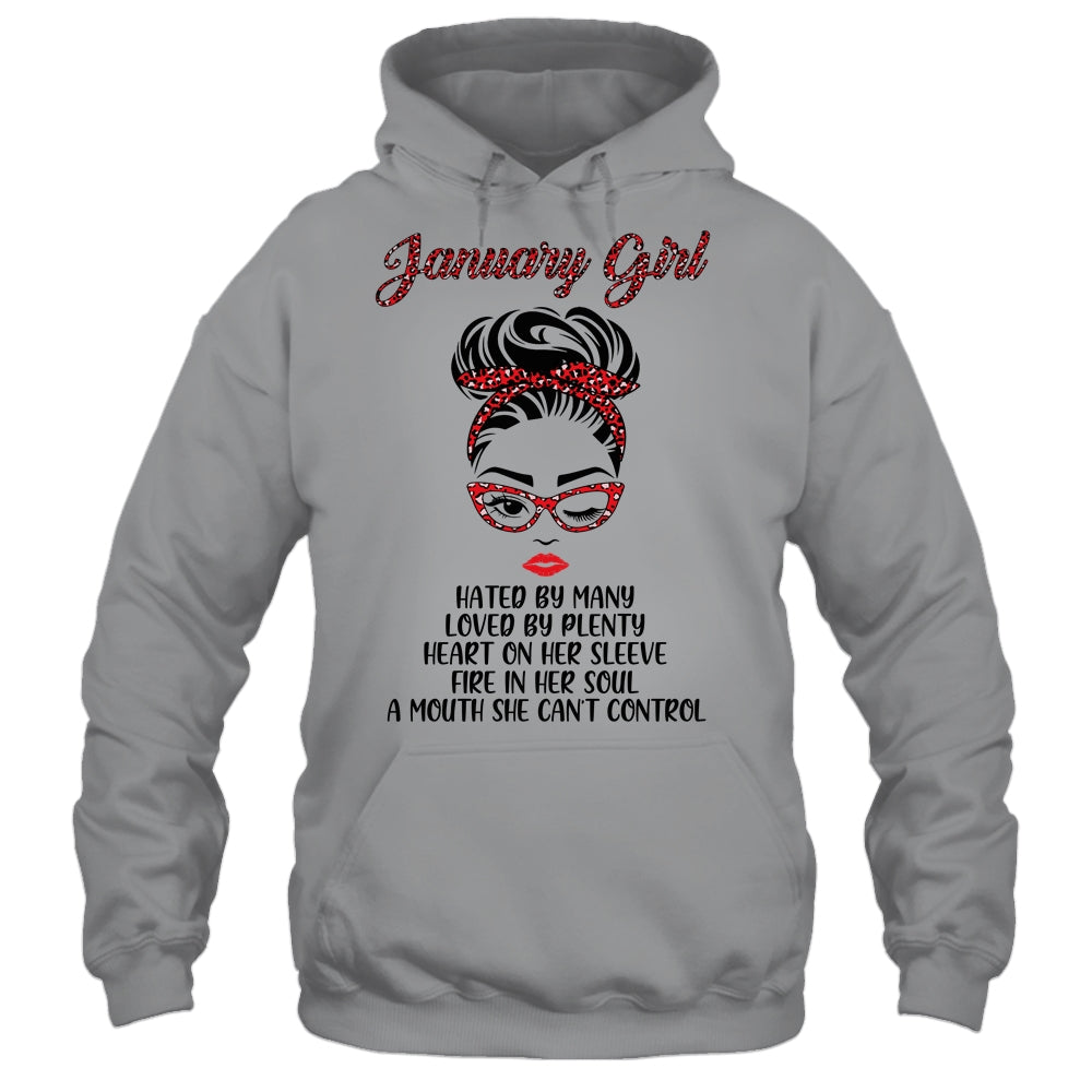 January Girl Hated By Many Loved By Plenty Leopard Women T-Shirt & Tank Top | Teecentury.com