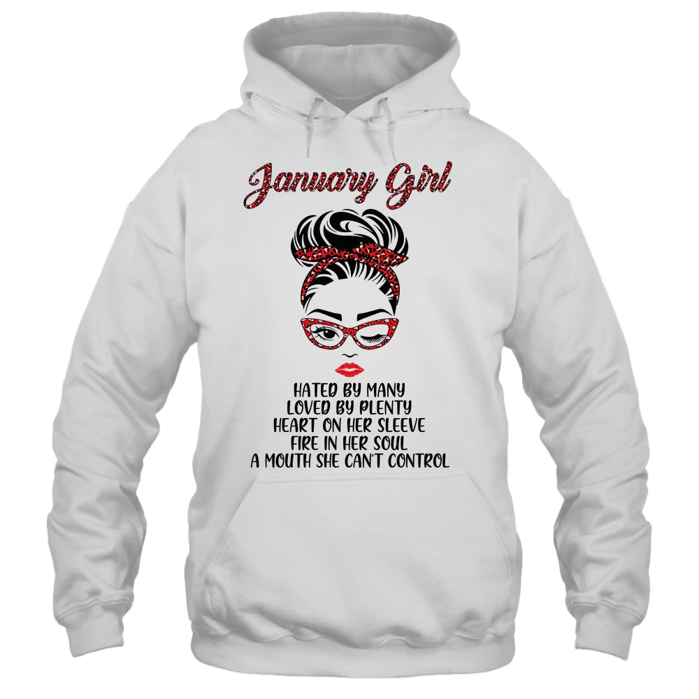 January Girl Hated By Many Loved By Plenty Leopard Women T-Shirt & Tank Top | Teecentury.com