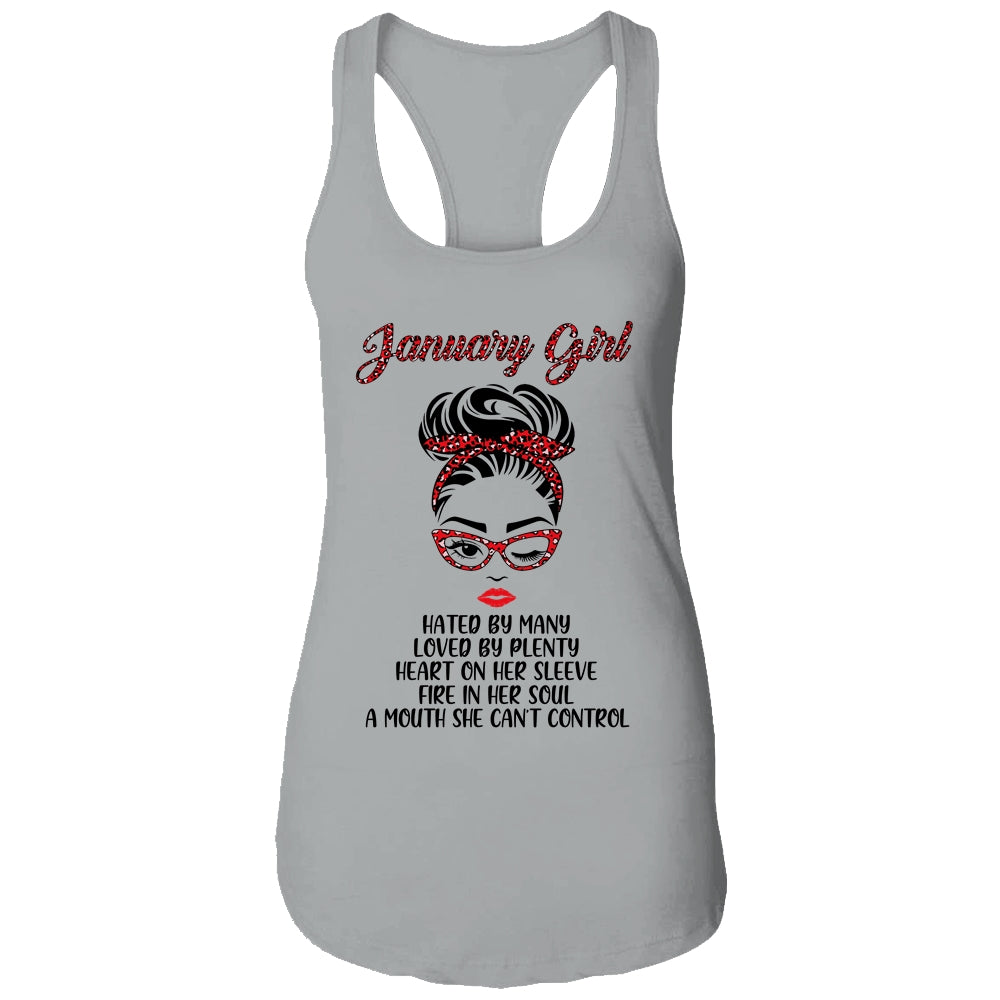 January Girl Hated By Many Loved By Plenty Leopard Women T-Shirt & Tank Top | Teecentury.com