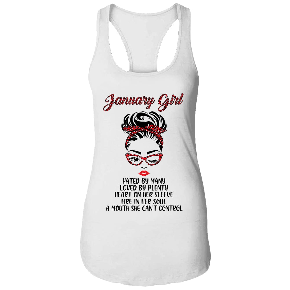 January Girl Hated By Many Loved By Plenty Leopard Women T-Shirt & Tank Top | Teecentury.com