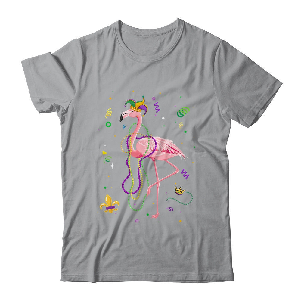 Jester Flamingo Beads Mardi Gras Party Parade Girls Shirt & Tank Top | teecentury