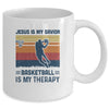 Jesus Is My Savior Basketball Is My Therapy Vintage Christian Gift Mug Coffee Mug | Teecentury.com