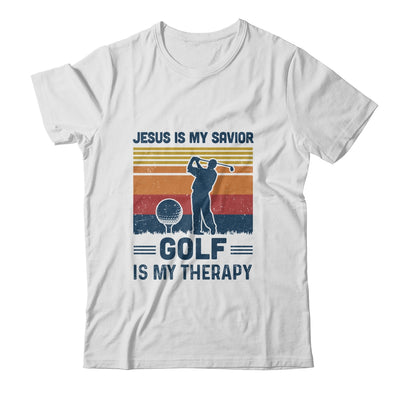 Jesus Is My Savior Golf Is My Therapy Vintage Christian Gift T-Shirt & Hoodie | Teecentury.com