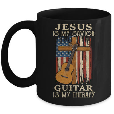Jesus Is My Savior Guitar Is My Therapy Mug Coffee Mug | Teecentury.com