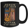 Jesus Is My Savior Guitar Is My Therapy Mug Coffee Mug | Teecentury.com