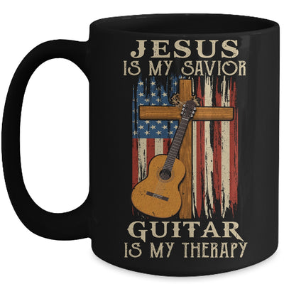 Jesus Is My Savior Guitar Is My Therapy Mug Coffee Mug | Teecentury.com