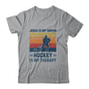 Jesus Is My Savior Hockey Is My Therapy Vintage Christian Gift T-Shirt & Hoodie | Teecentury.com