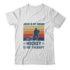 Jesus Is My Savior Hockey Is My Therapy Vintage Christian Gift T-Shirt & Hoodie | Teecentury.com