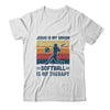 Jesus Is My Savior Softball Is My Therapy Vintage Christian Gift T-Shirt & Hoodie | Teecentury.com